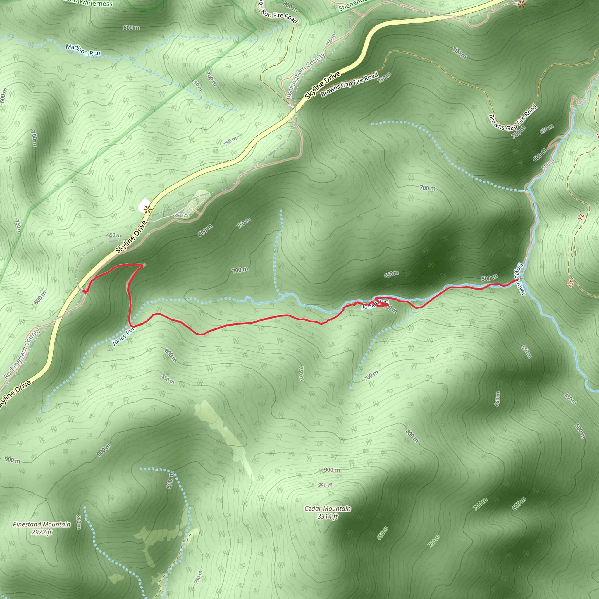 Jones Run Falls Trail mobile static map
