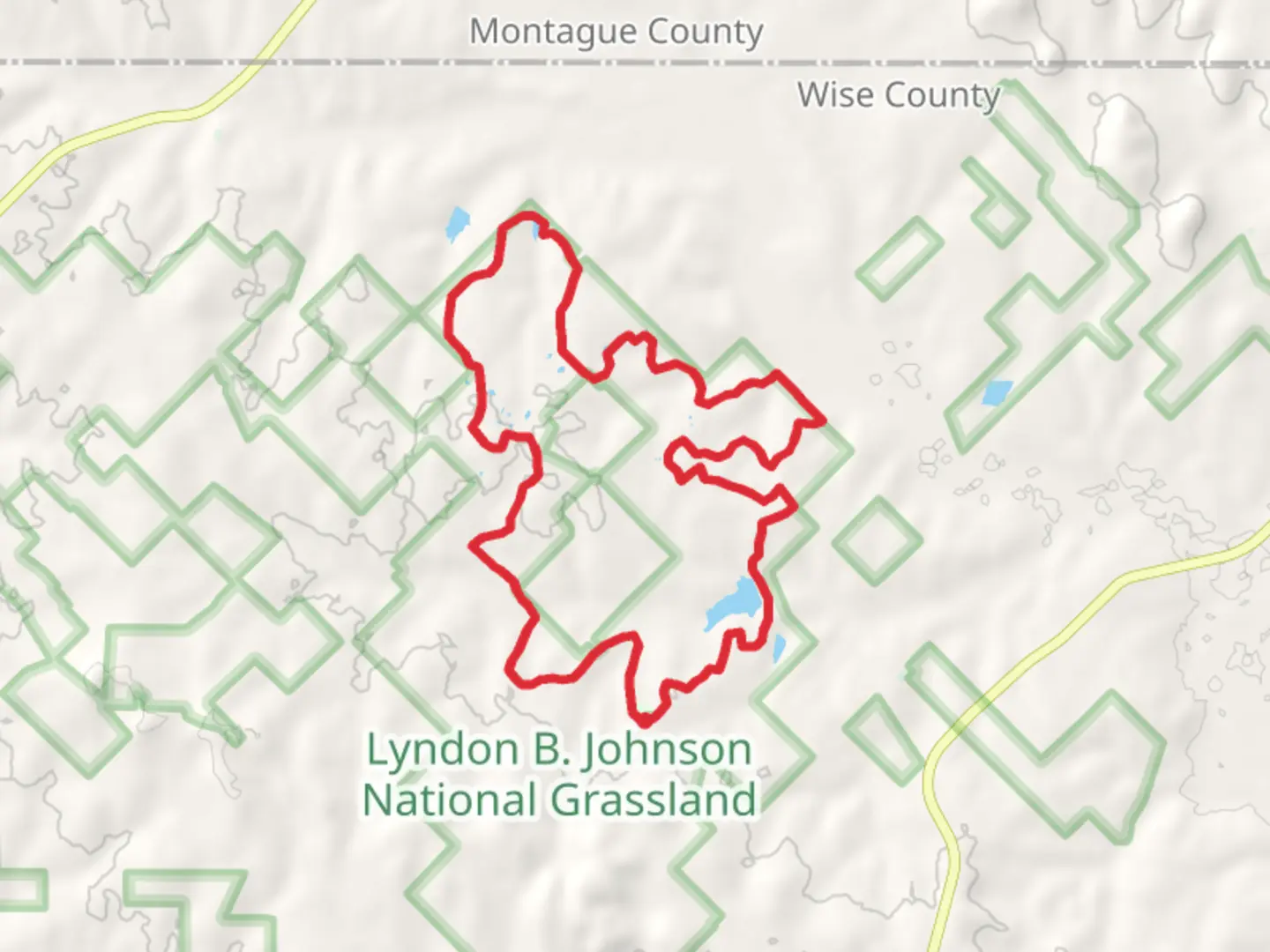 An image depicting the trail Blue Loop Trail and its surrounding area.