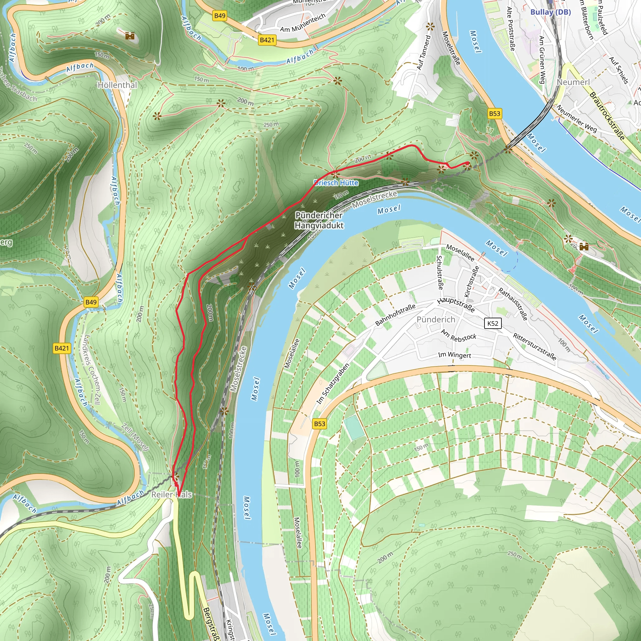 Prinzenkop Walk from Reiler Hals mobile static map