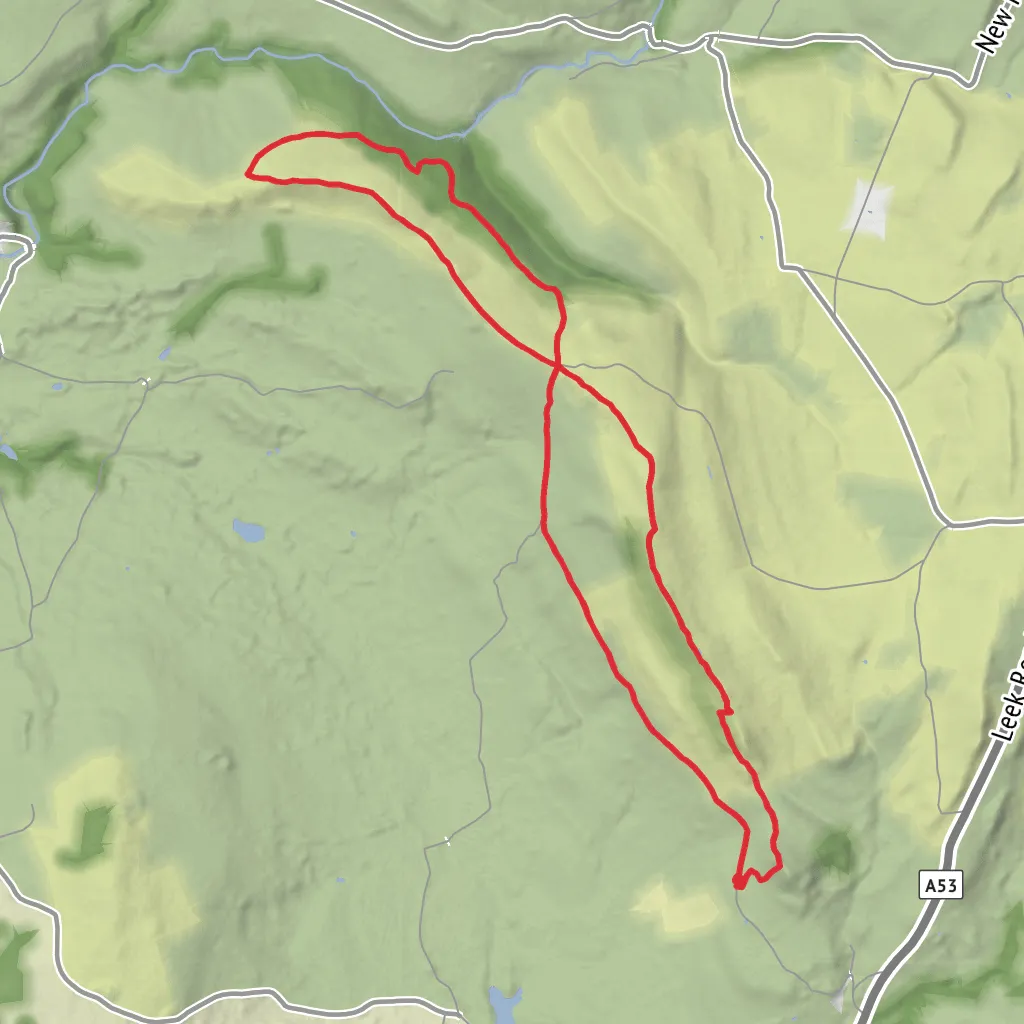 The Roaches Walk and Lud's Church mobile static map