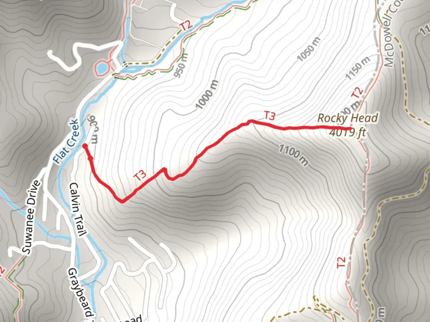 An image depicting the trail Rocky Head Trail and its surrounding area.