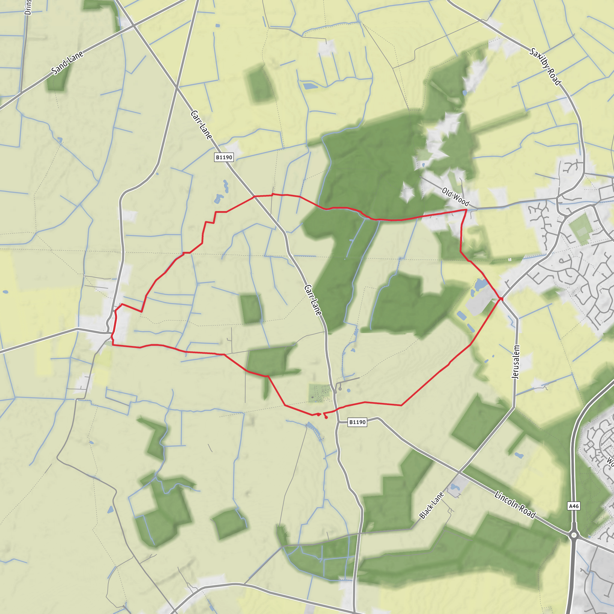 Doddington Hall & Gardens Circular mobile static map