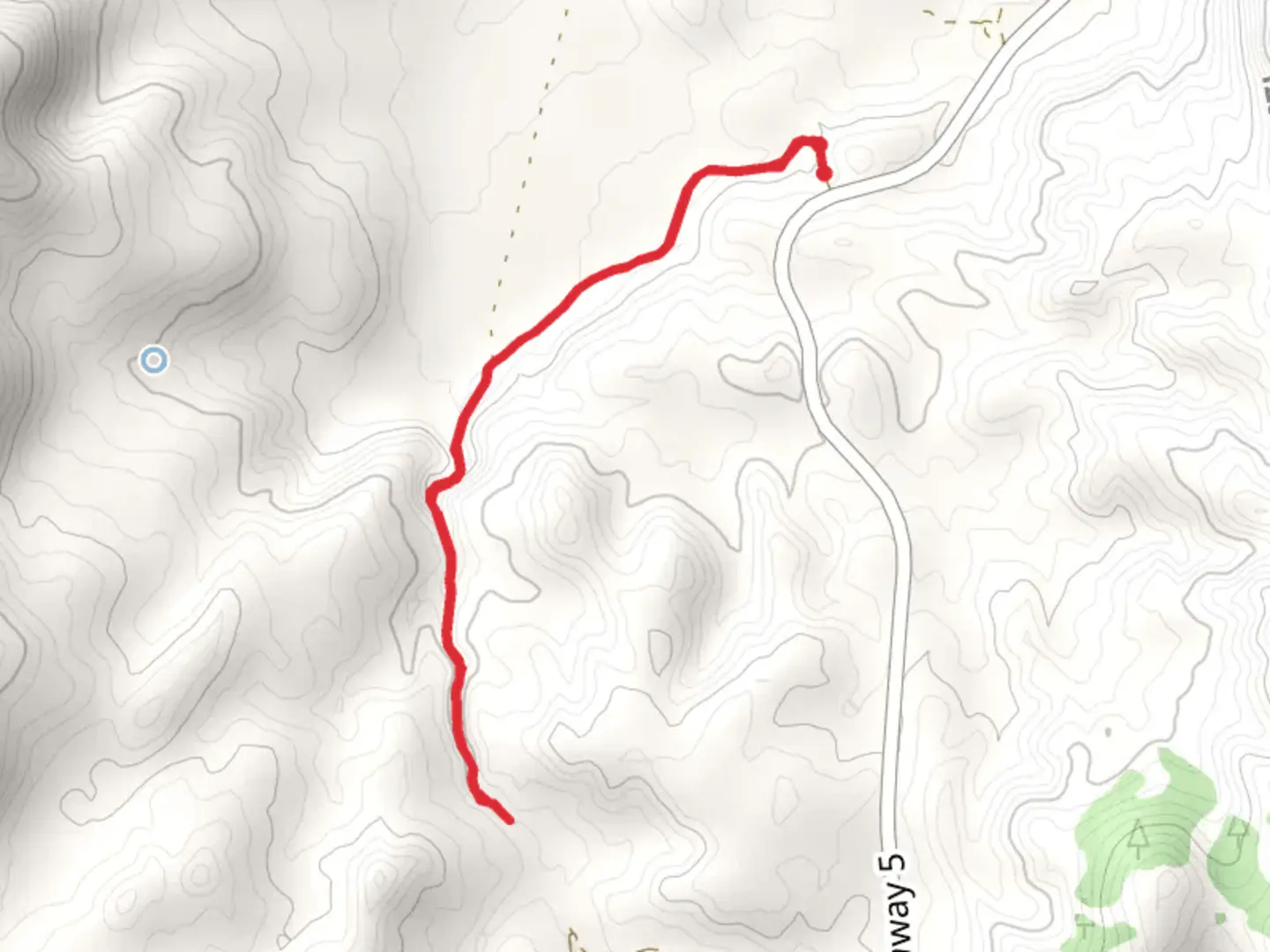 An image depicting the trail Fossil Canyon Trail and its surrounding area.