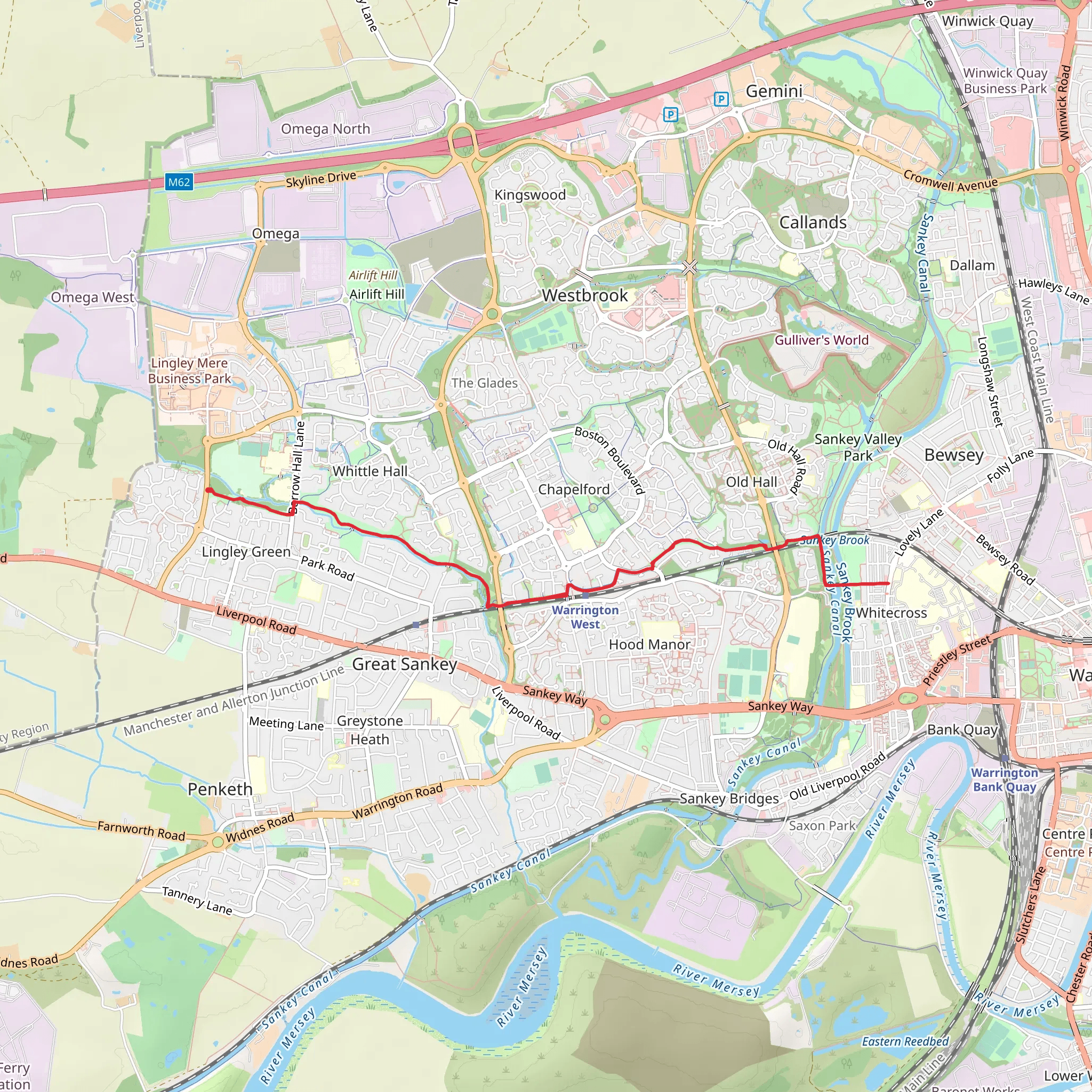 Whittle Brook Greenway mobile static map