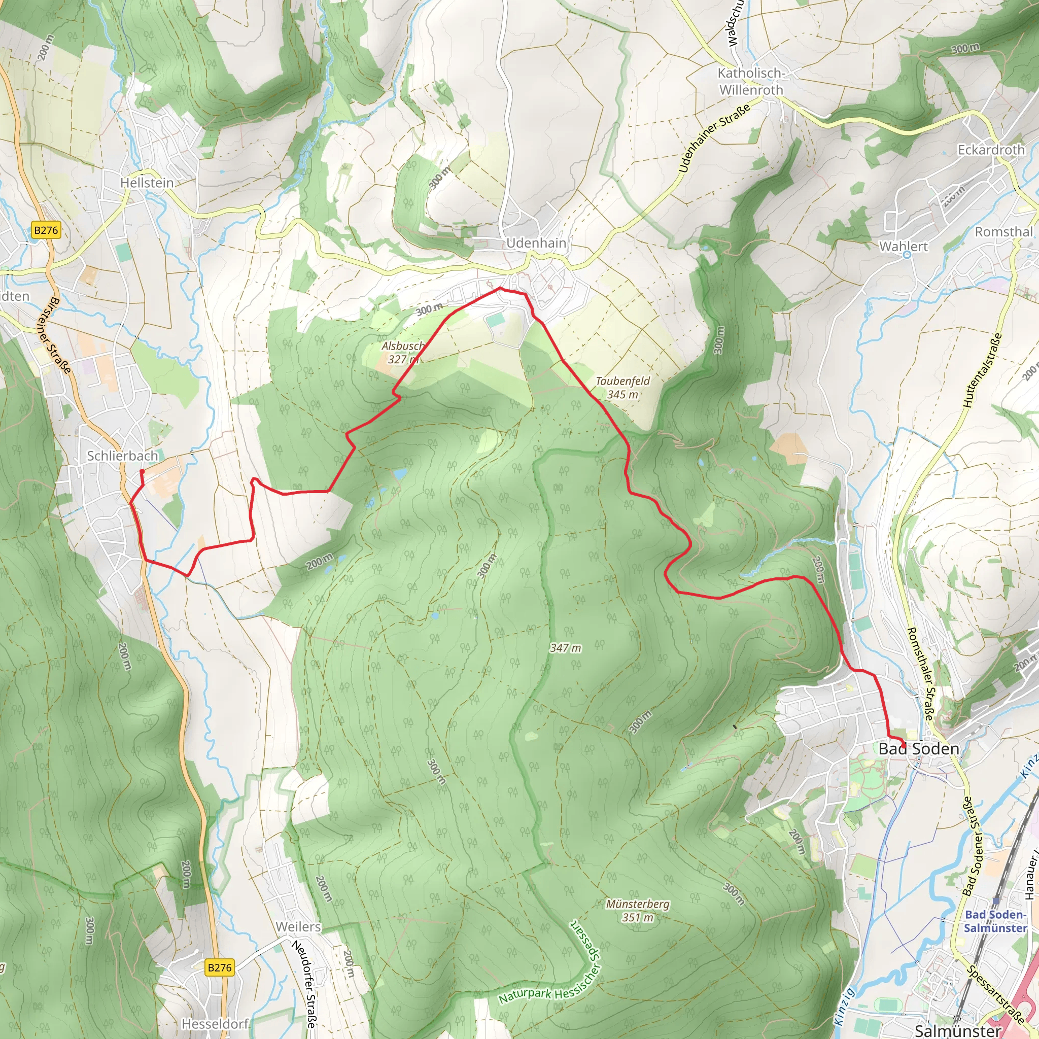 Bad Soden and Salmuenster Wanderweg mobile static map