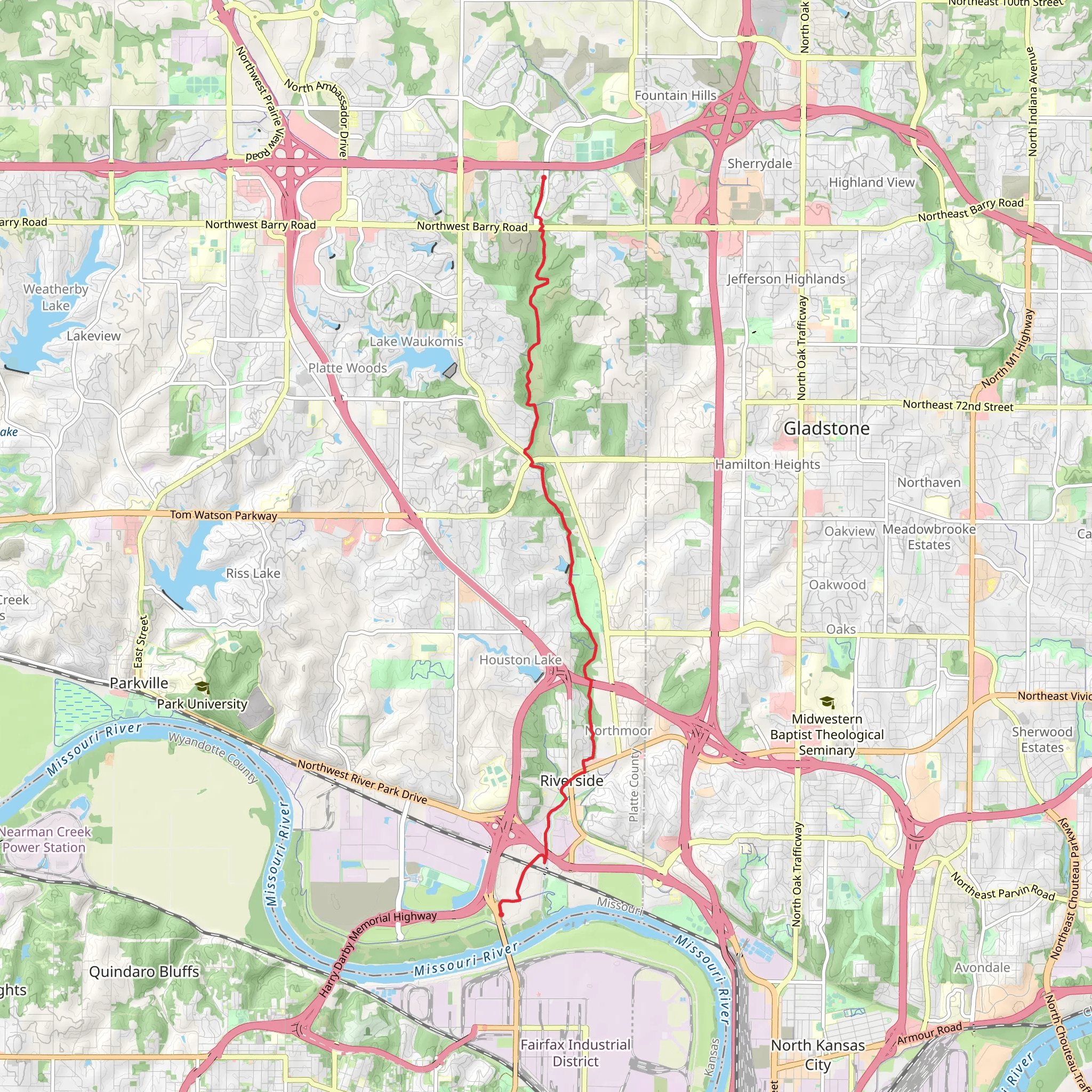 Northwest Daggett Road and Line Creek Trail mobile static map