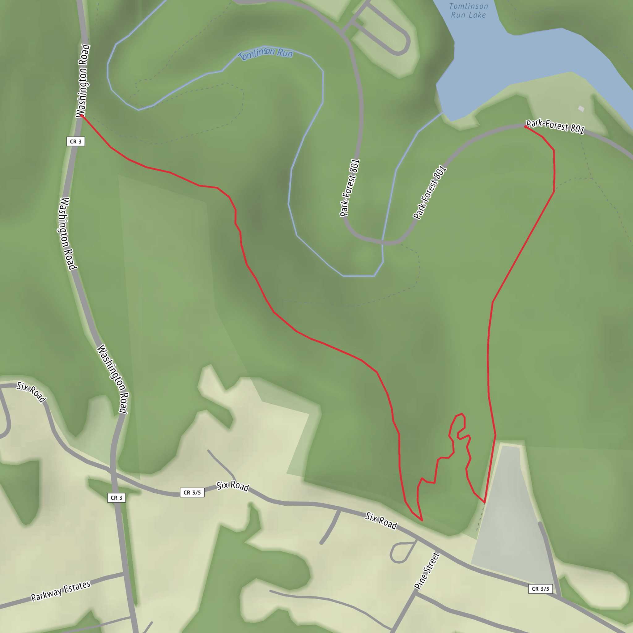 Dynamite Shack Trail mobile static map