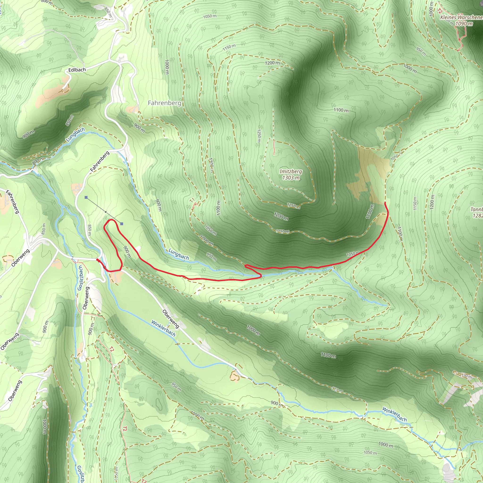 Oberweng - Pramfelderreith Alpine Hut mobile static map