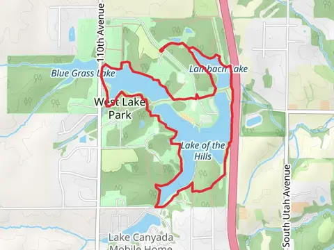 Lambach Lake, Railroad Lake and Lake of the Hills Loop