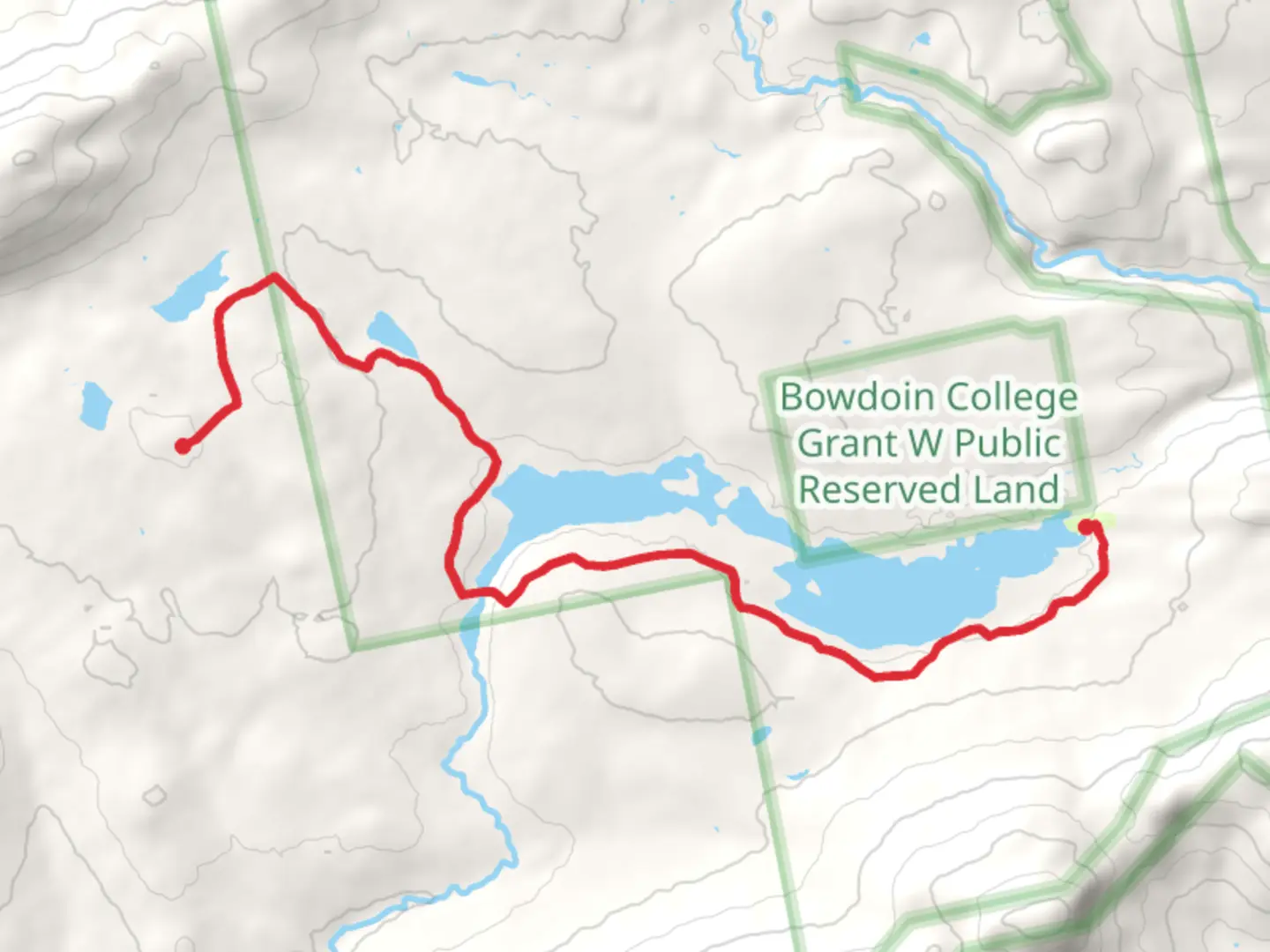 An image depicting the trail Long Pond Stream and Second Narrows and its surrounding area.
