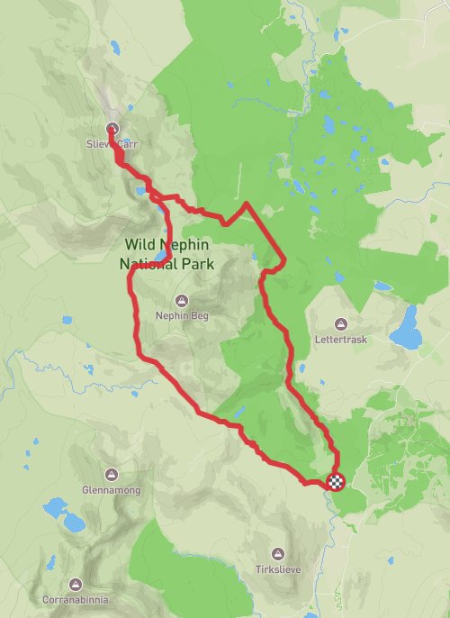 A map preview of the recording Slieve Carr 2024.