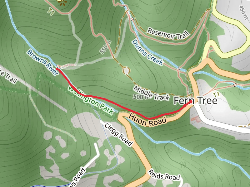 Fern Tree Park to Silver Falls Trail