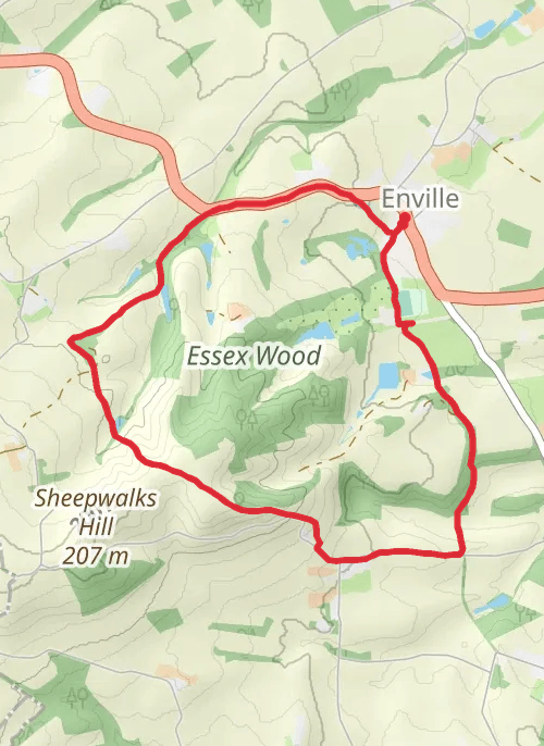 Hike on Hike from Enville mobile static map
