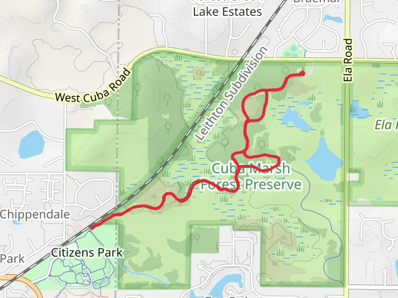 Cuba Marsh Forest Preserve Loop