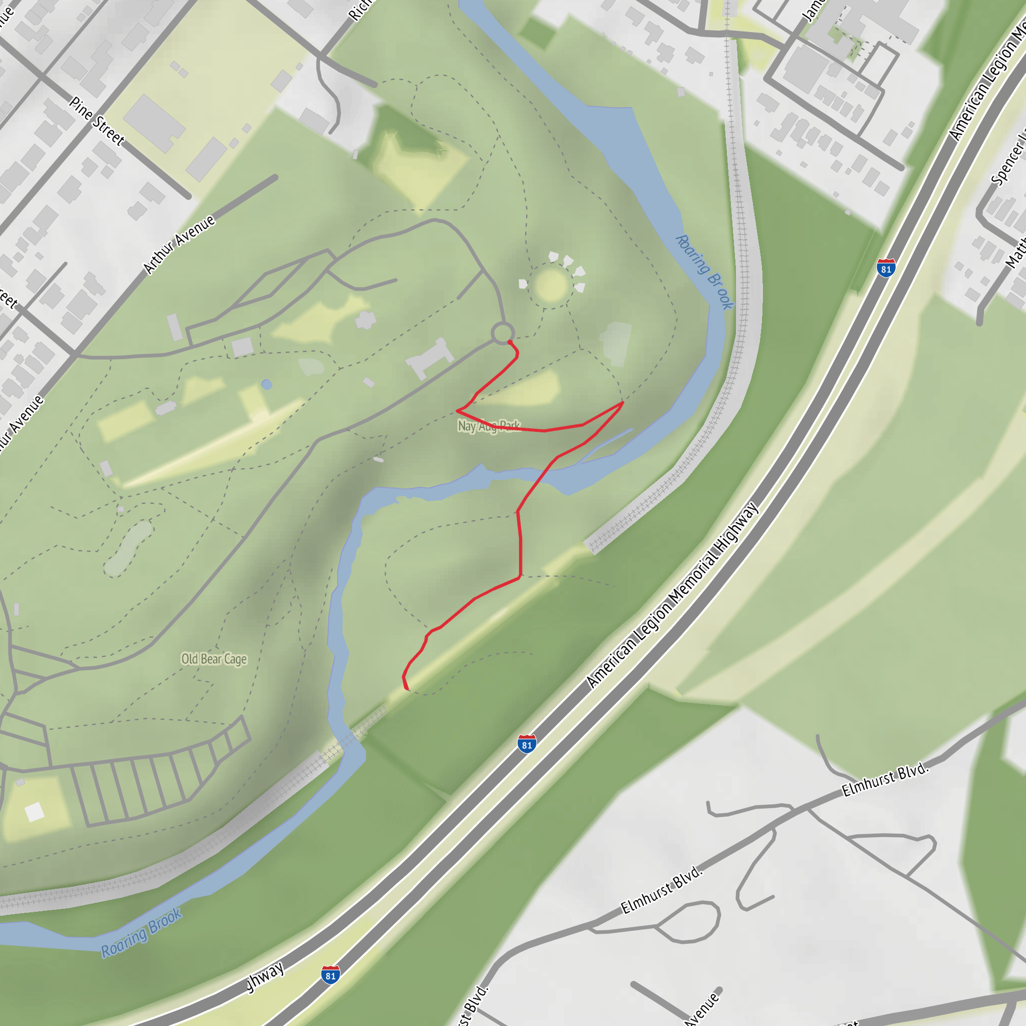 Nay Aug Falls mobile static map