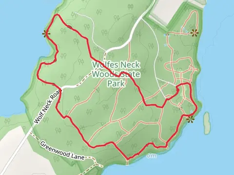 Wolfes Neck Woods State Park Loop