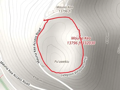 Mauna Kea and Pu'uwekiu Loop