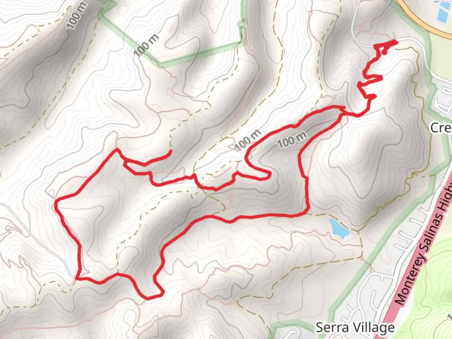 An image depicting the trail Old Reservation Road Loop - South and its surrounding area.