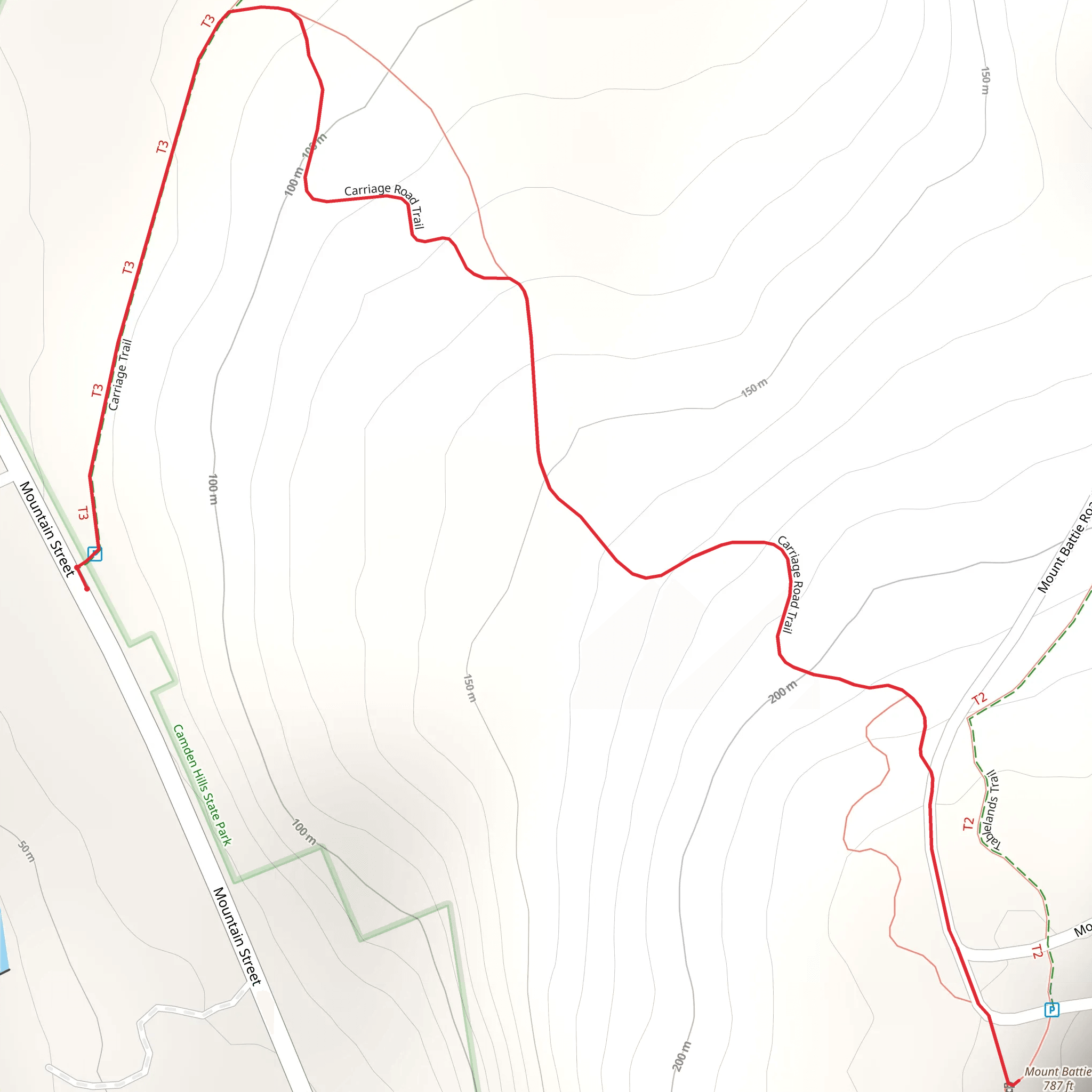 Mount Battie Observatory mobile static map