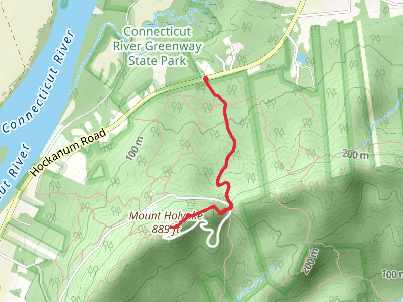 Mount Holyoke Trail via Hockanum Road
