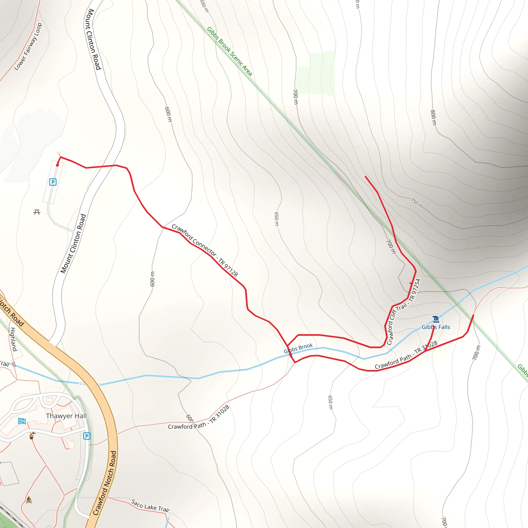 Crawford Cliff and Crawford Path Trail mobile static map