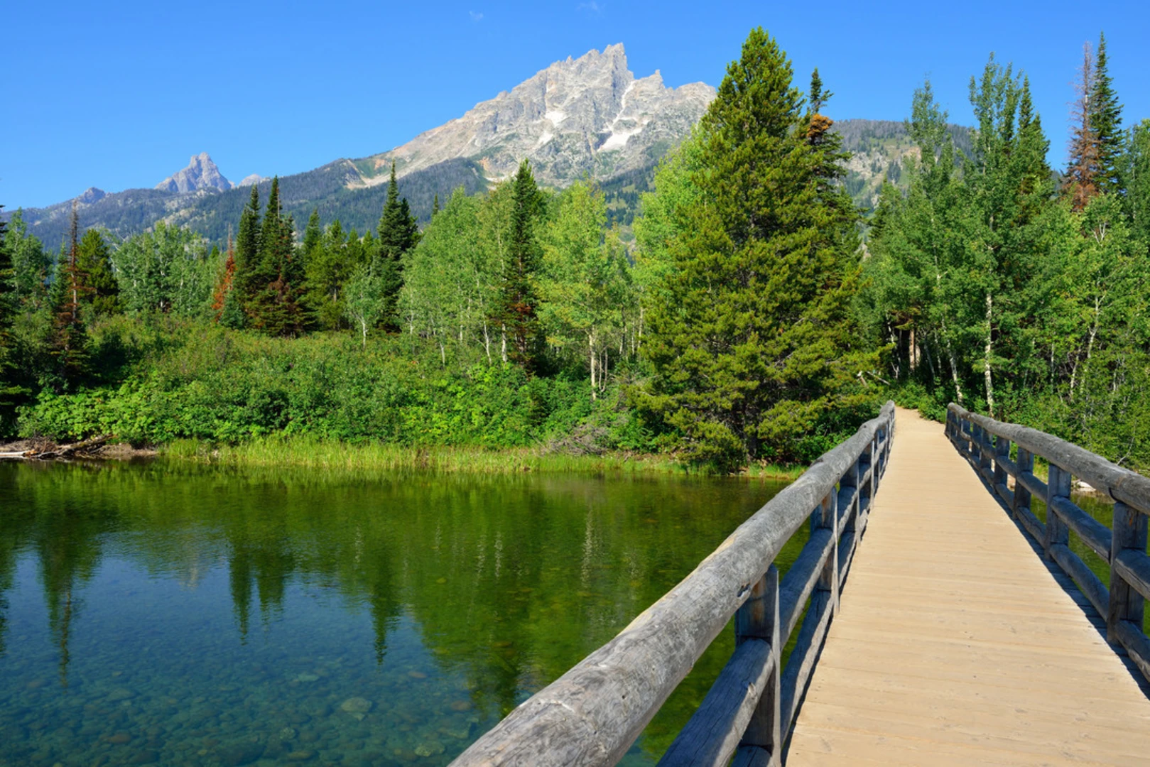 An image depicting the trail Cascade Canyon via Jenny Lake Loop Trail and its surrounding area.