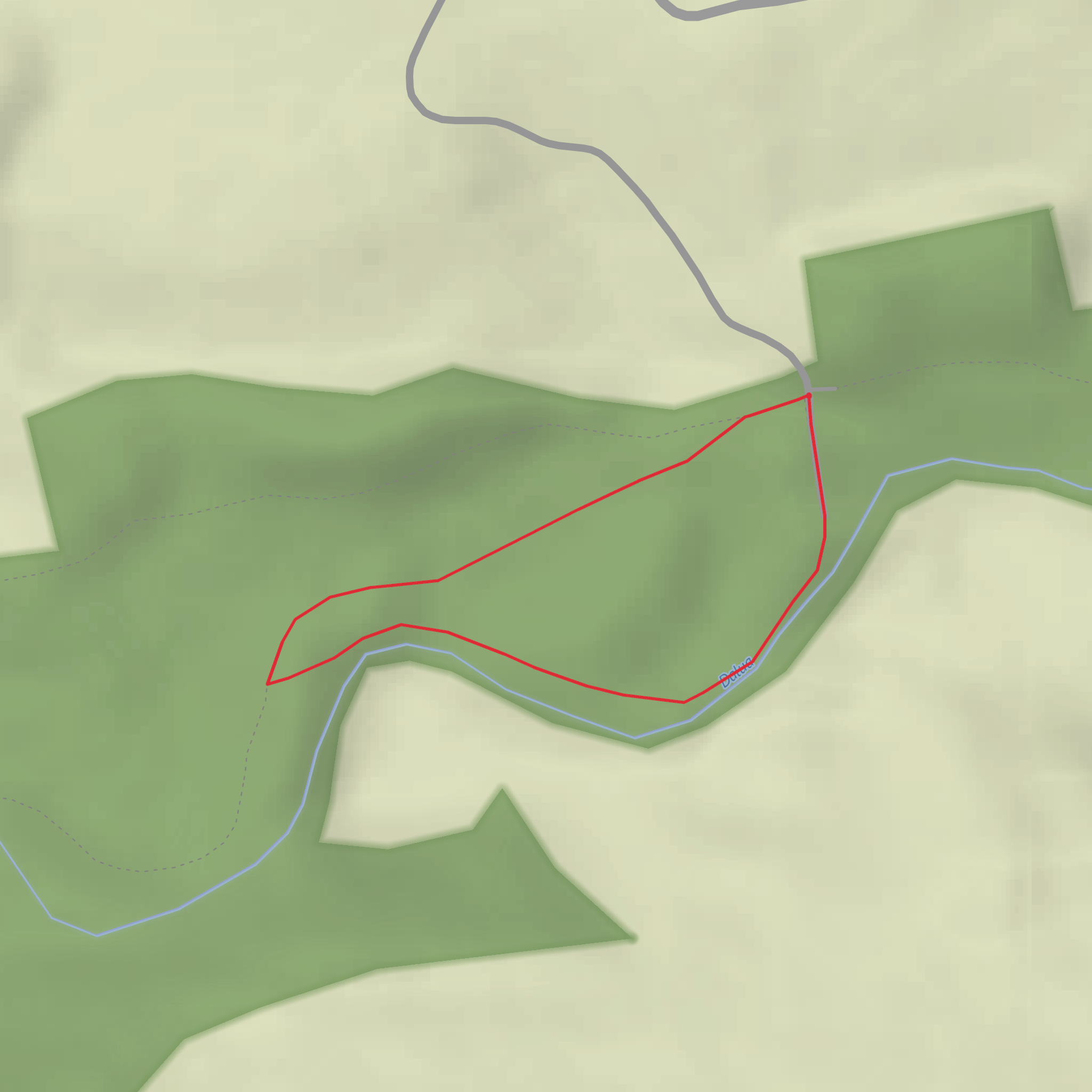 The Island Wood - Forestry Green Loop mobile static map