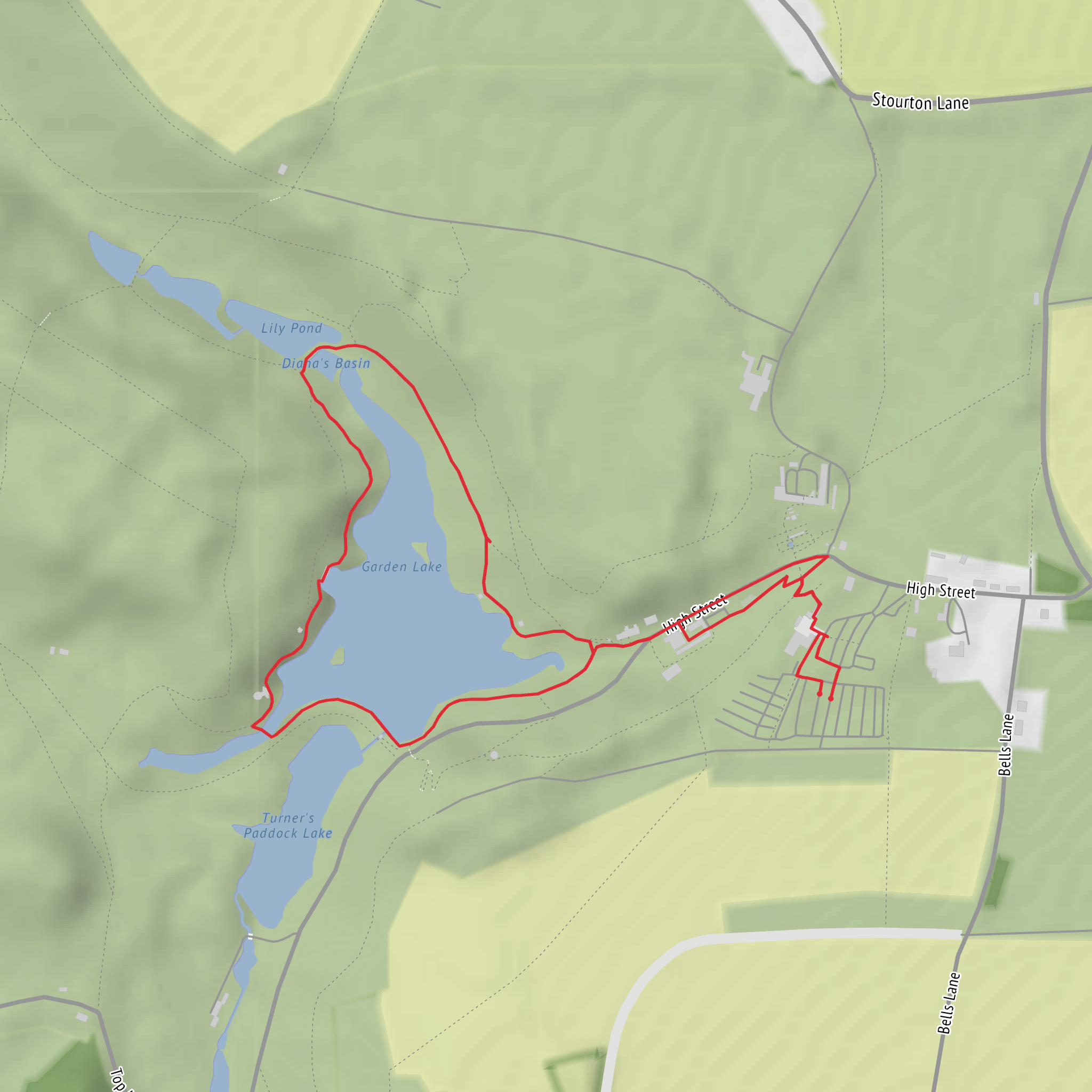 Stourhead Lakes Loop mobile static map
