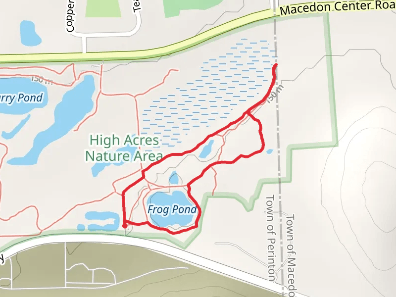 Frog Pond and Sunfish Pool Loop Trail from Perinton Parkway