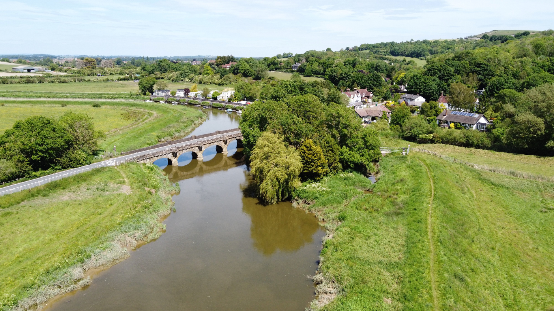 An image depicting the trail Amberley Circular via East Dean and its surrounding area.