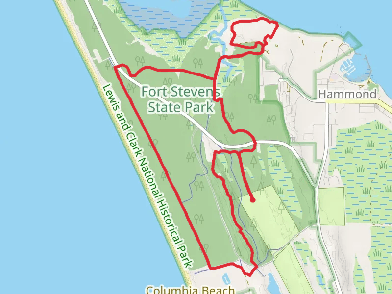 Jetty Road and Fort Stevens Trail Loop