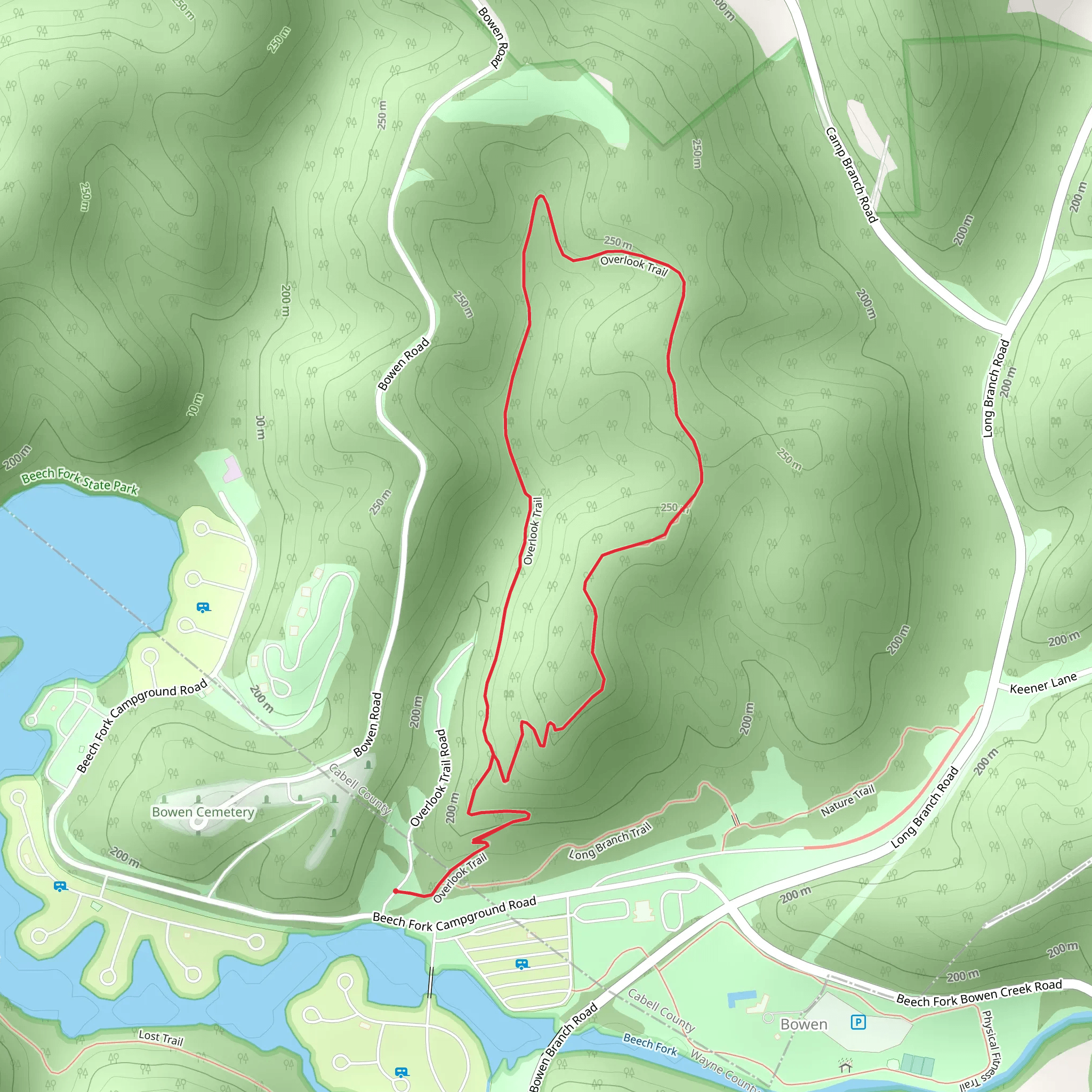 Overlook Trail Loop mobile static map