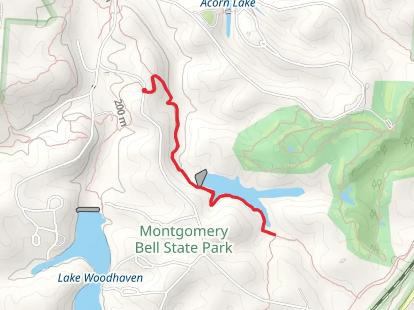 An image depicting the trail Creech Hollow Trail and its surrounding area.