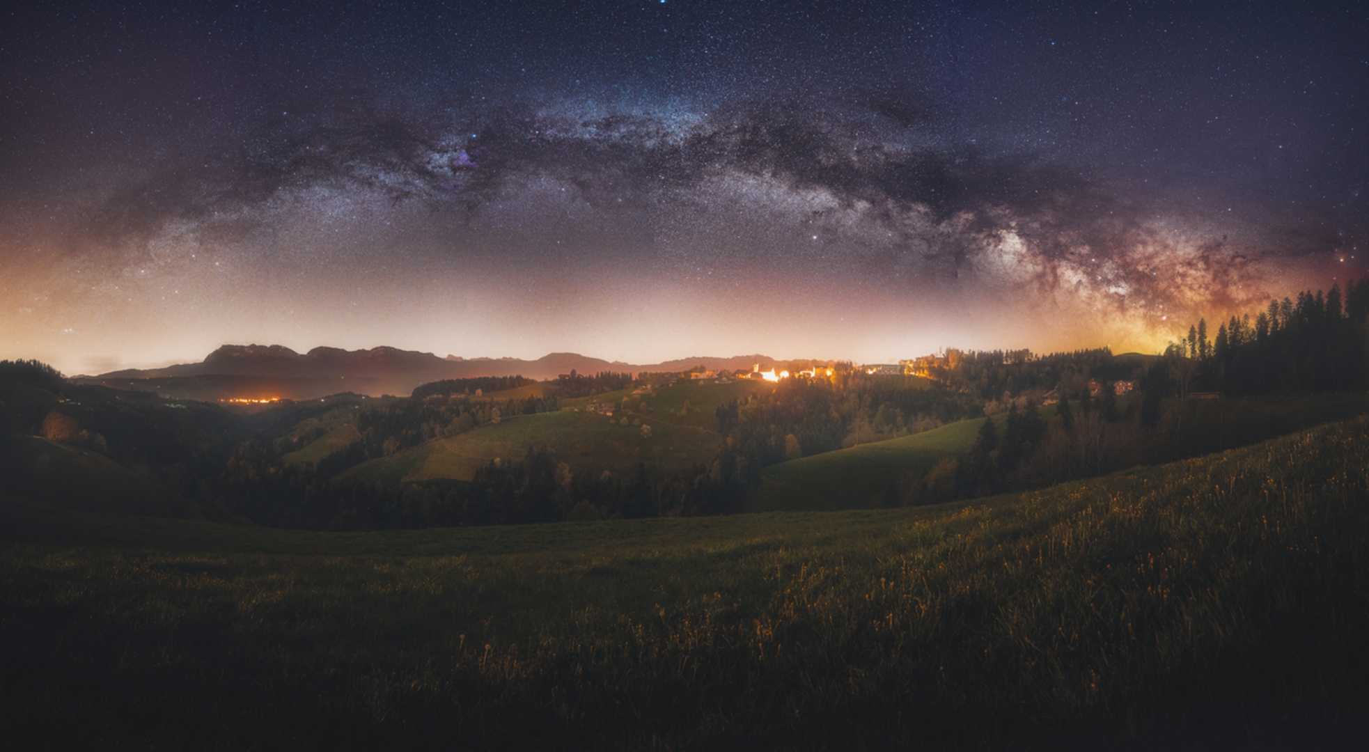 An image depicting the trail Menzberg - Wolhusen - Alpenpanorama-Weg and its surrounding area.