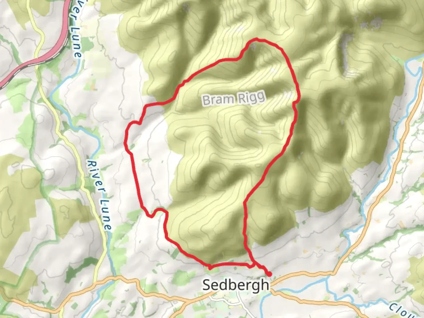 An image depicting the trail The Calf via Dales Way and its surrounding area.