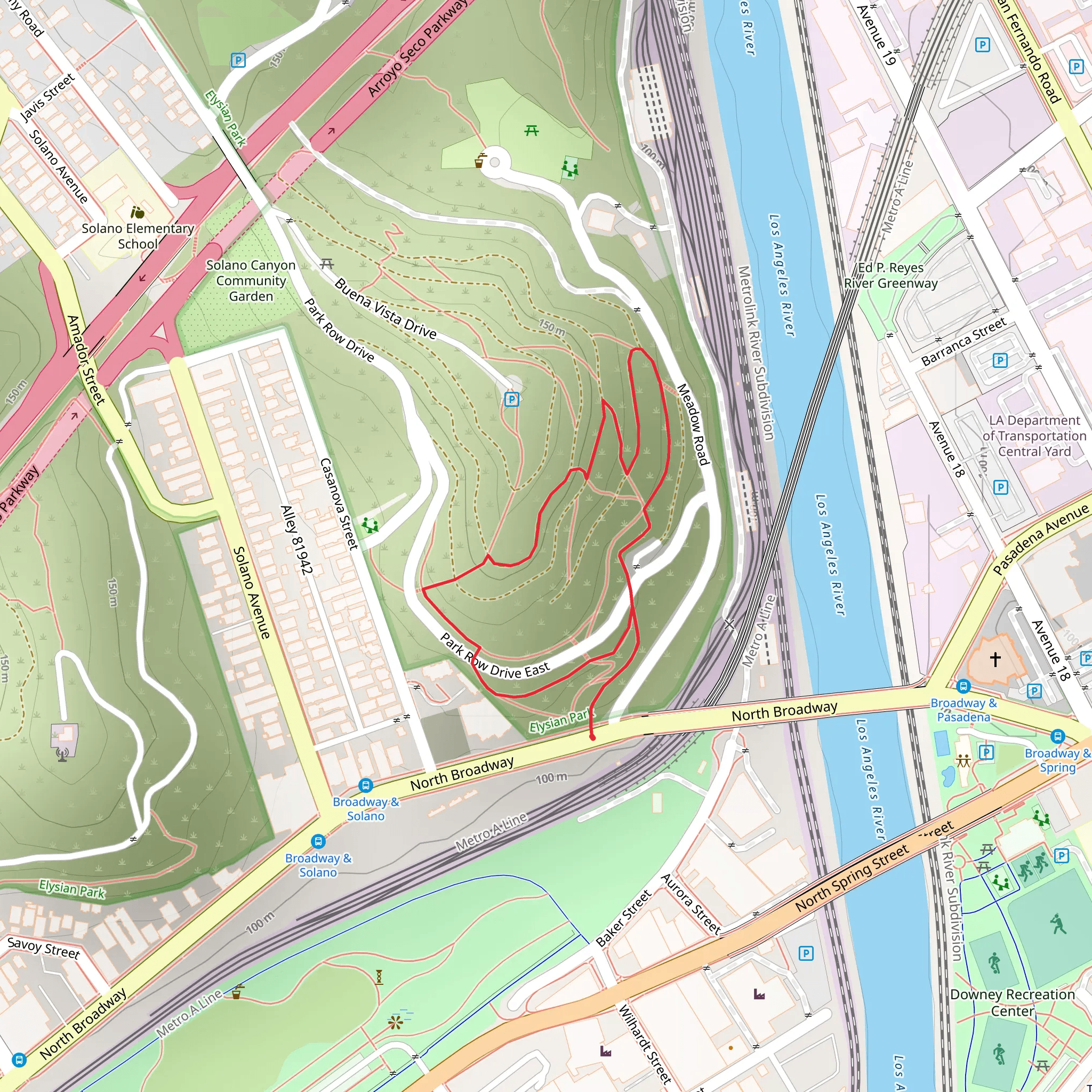 Park Row Drive East Loop mobile static map