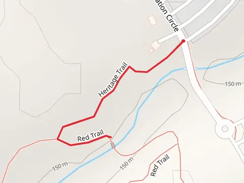 Flag Branch via Heritage Trail and Red Trail