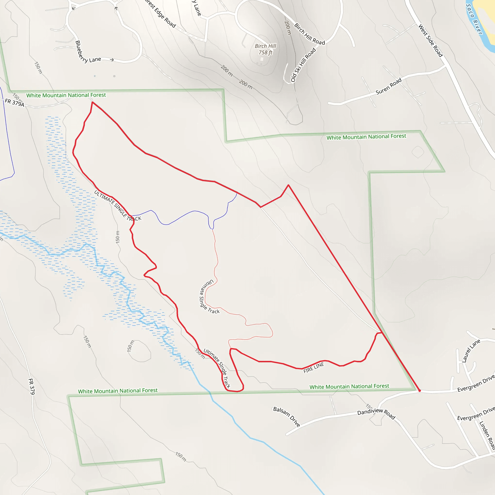 Fletcher and Lahey Quarry Loop Trail mobile static map