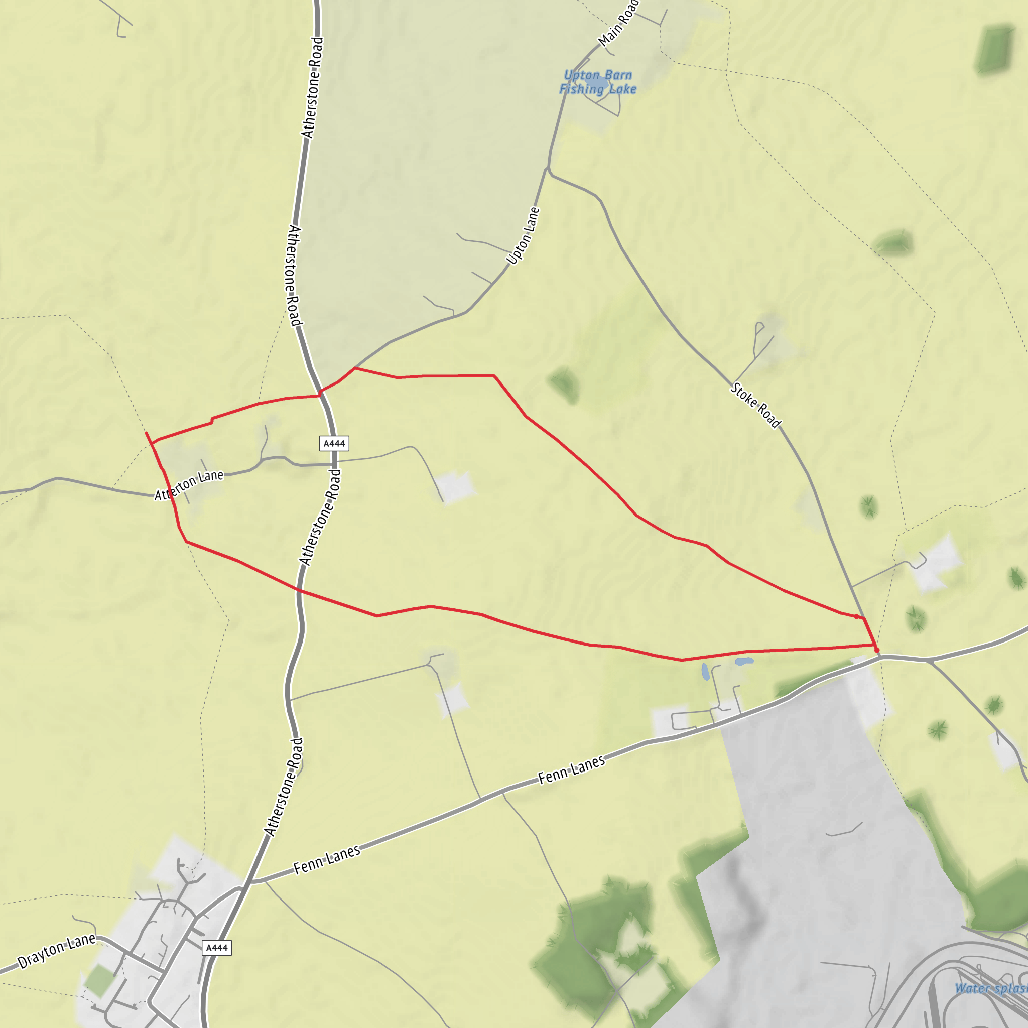 Atterton farm loop 6 miler mobile static map