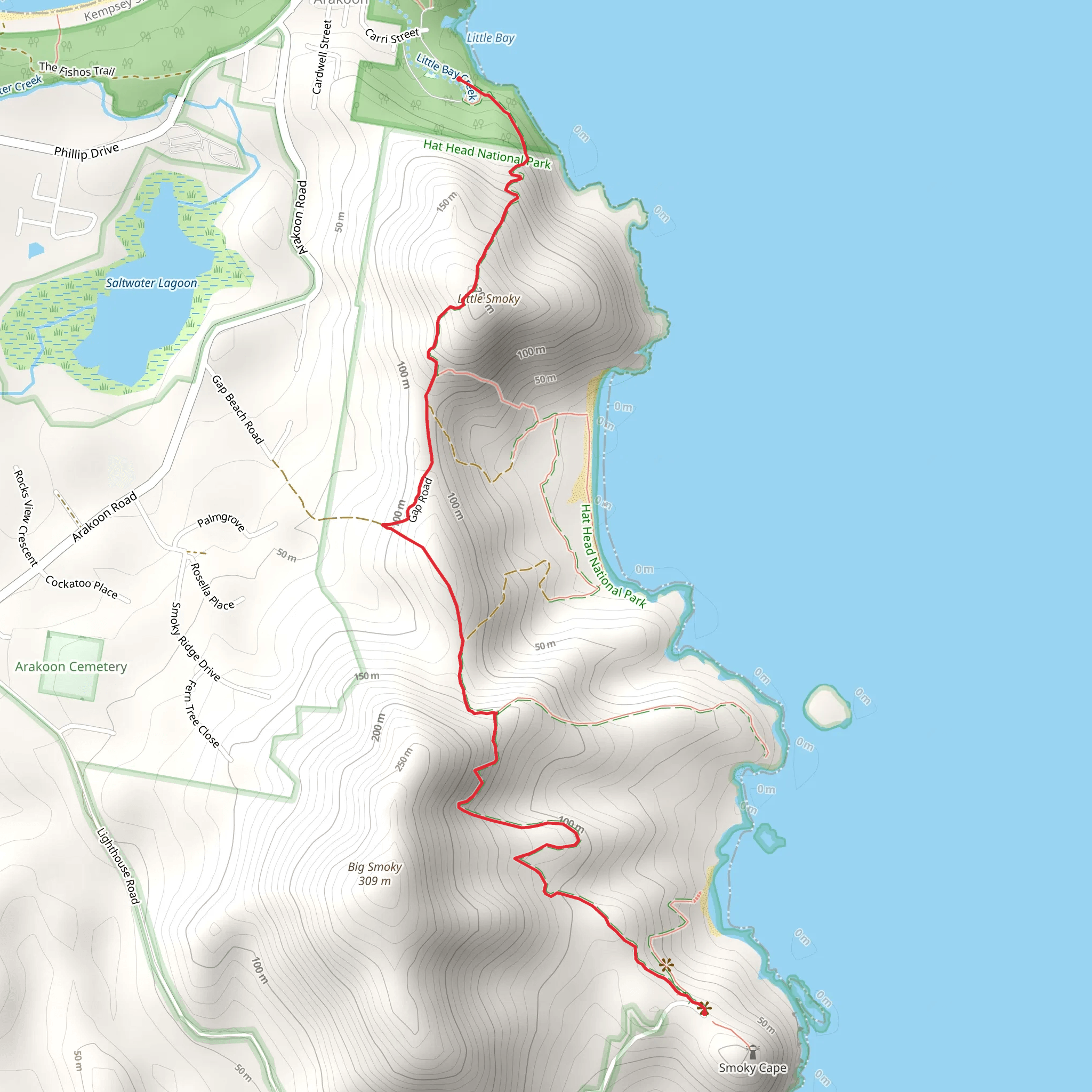 Smoky Cape Range Track mobile static map