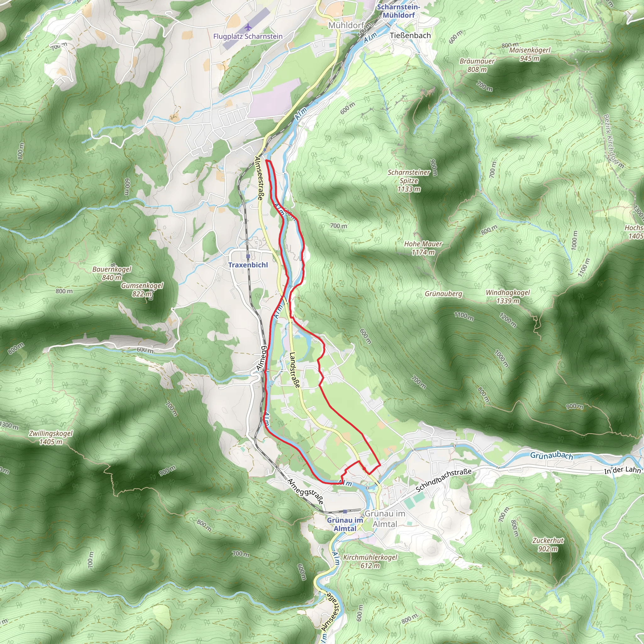 Grünau im Almtal Loop mobile static map