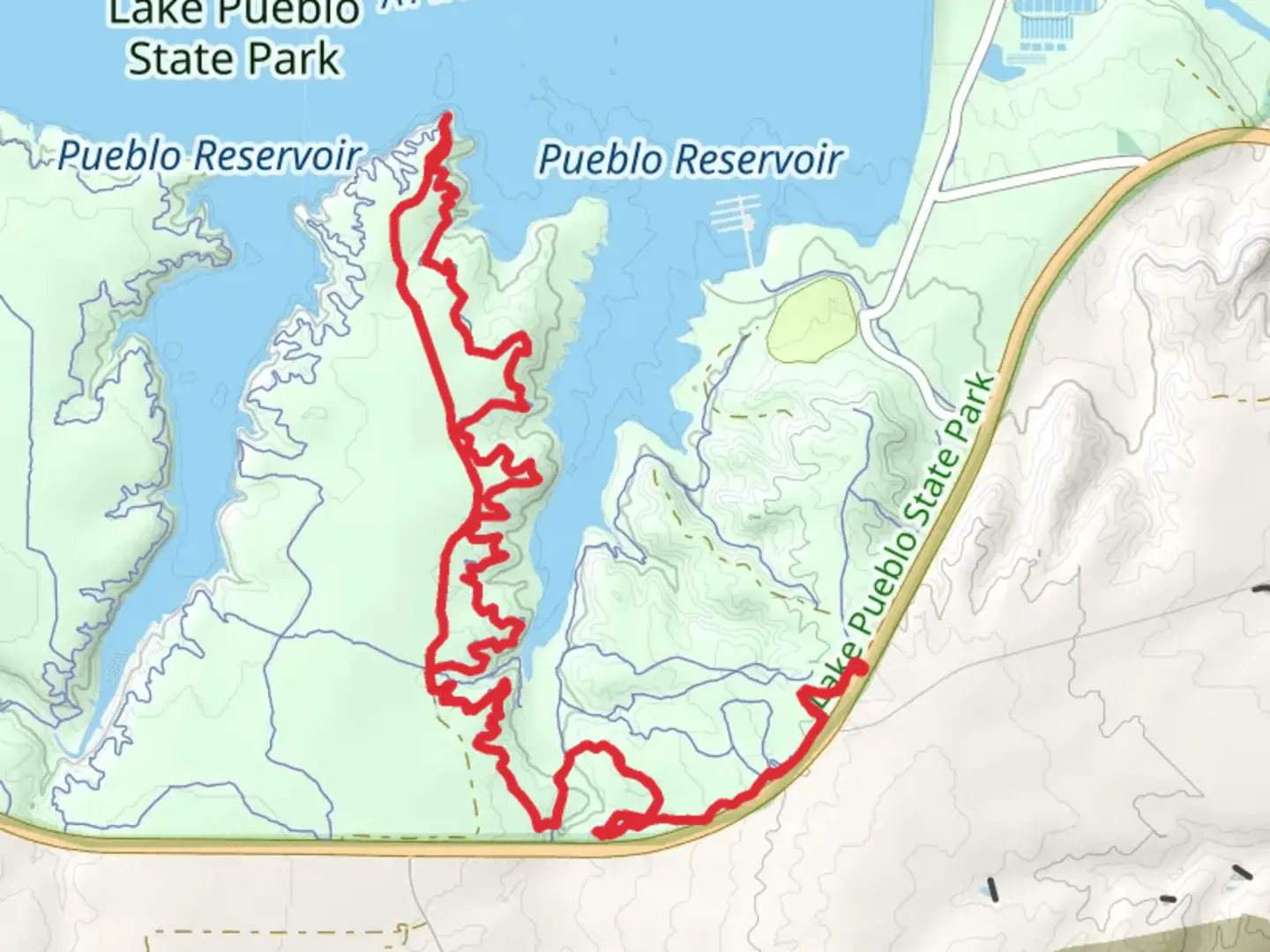 An image depicting the trail Cuatro Sinko, Inner Limits and Pedros Point Loop and its surrounding area.