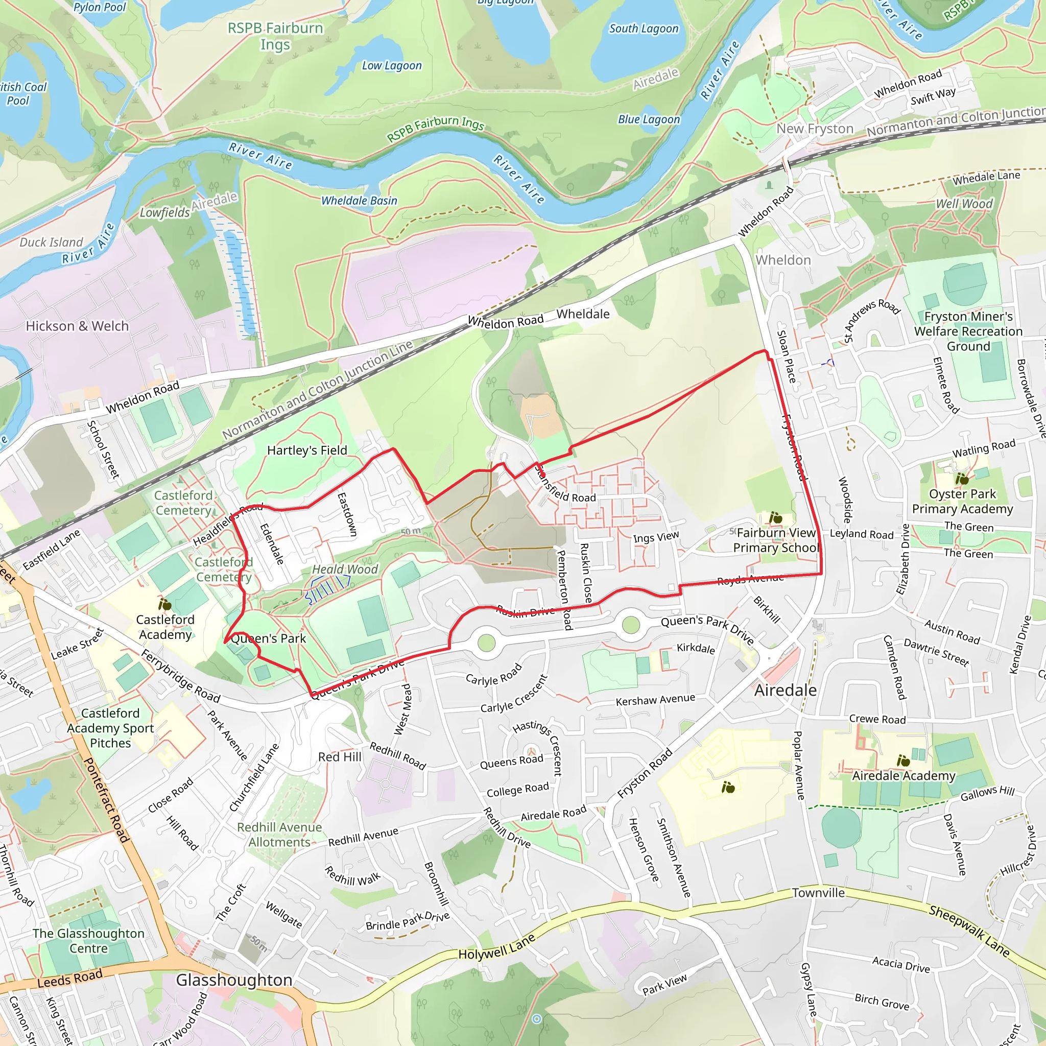 Heald Wood Loop mobile static map