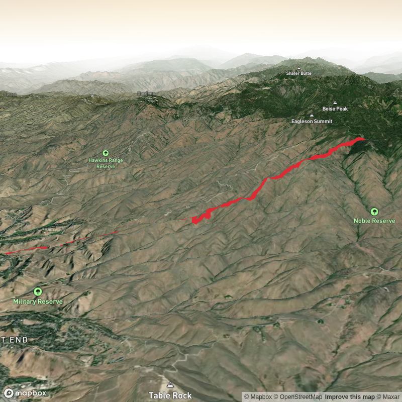 Lower Hulls Gulch to 8th Street Trail to Boise Ridge Road