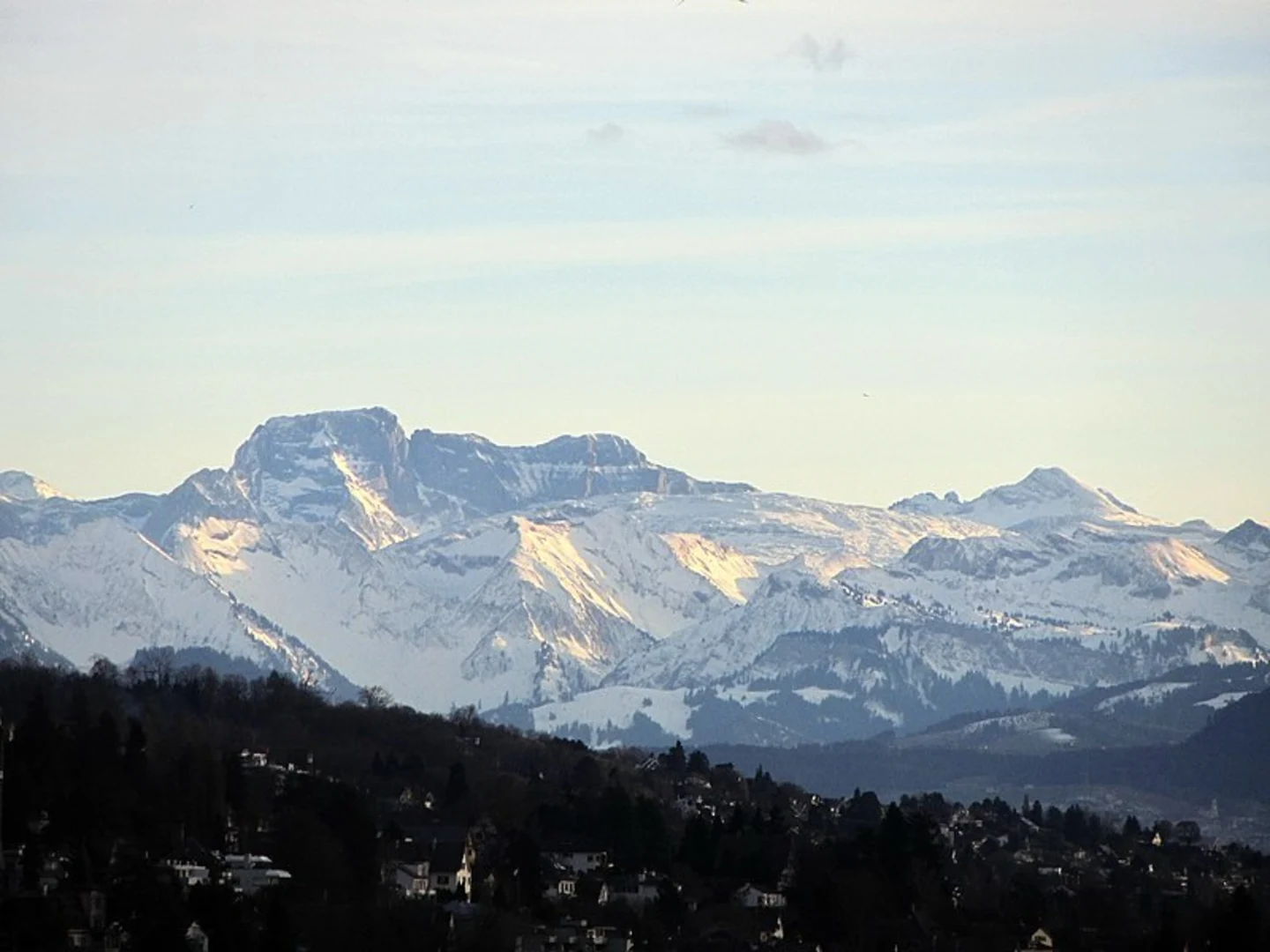 An image depicting the trail Muotathal - Pfannenstock and its surrounding area.