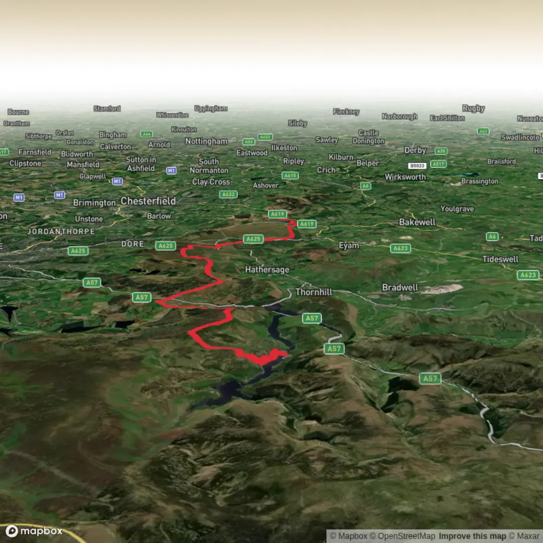 An image depicting the trail 9 Edge Peak District Walk and its surrounding area.