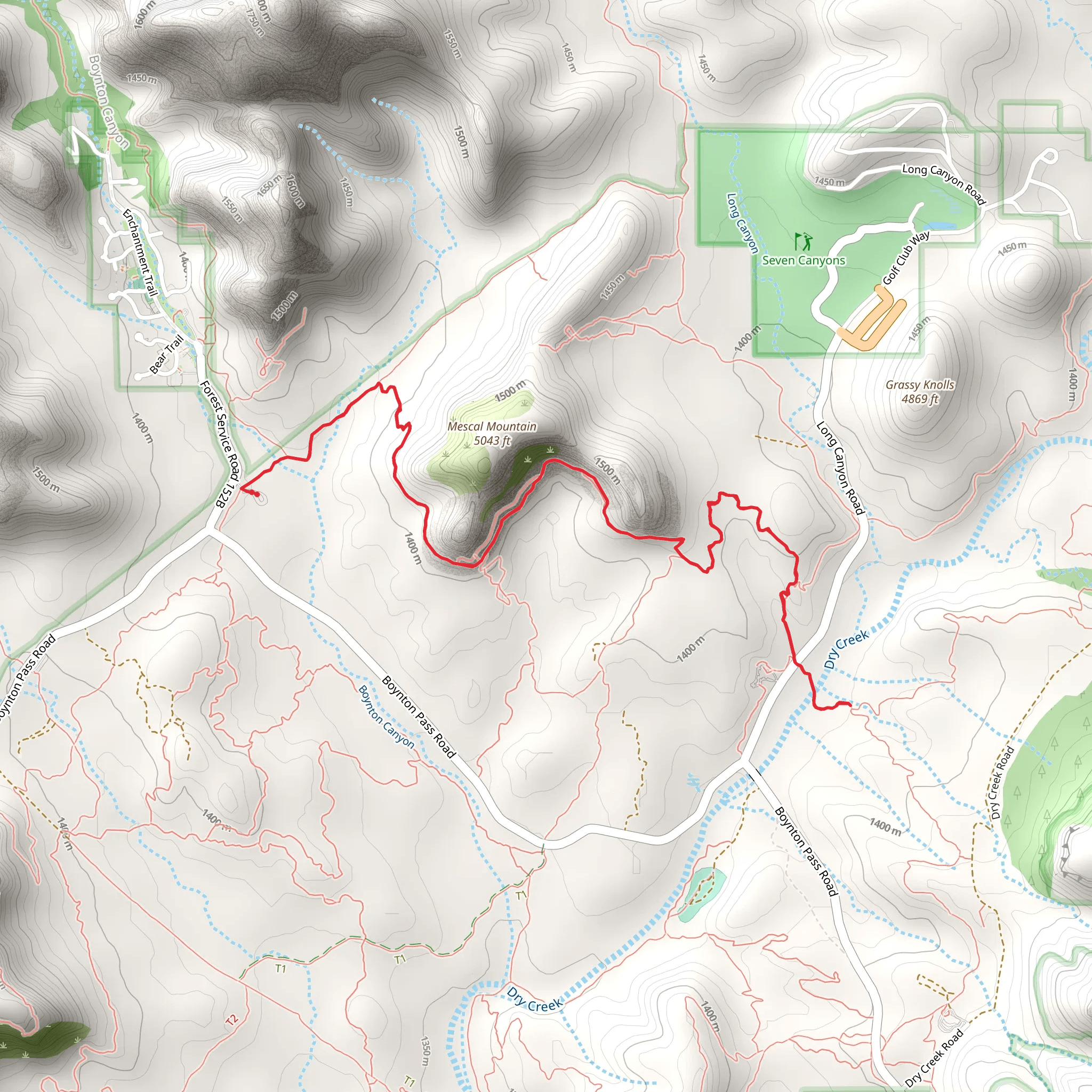 Mescal and Deadman's Pass Trail mobile static map