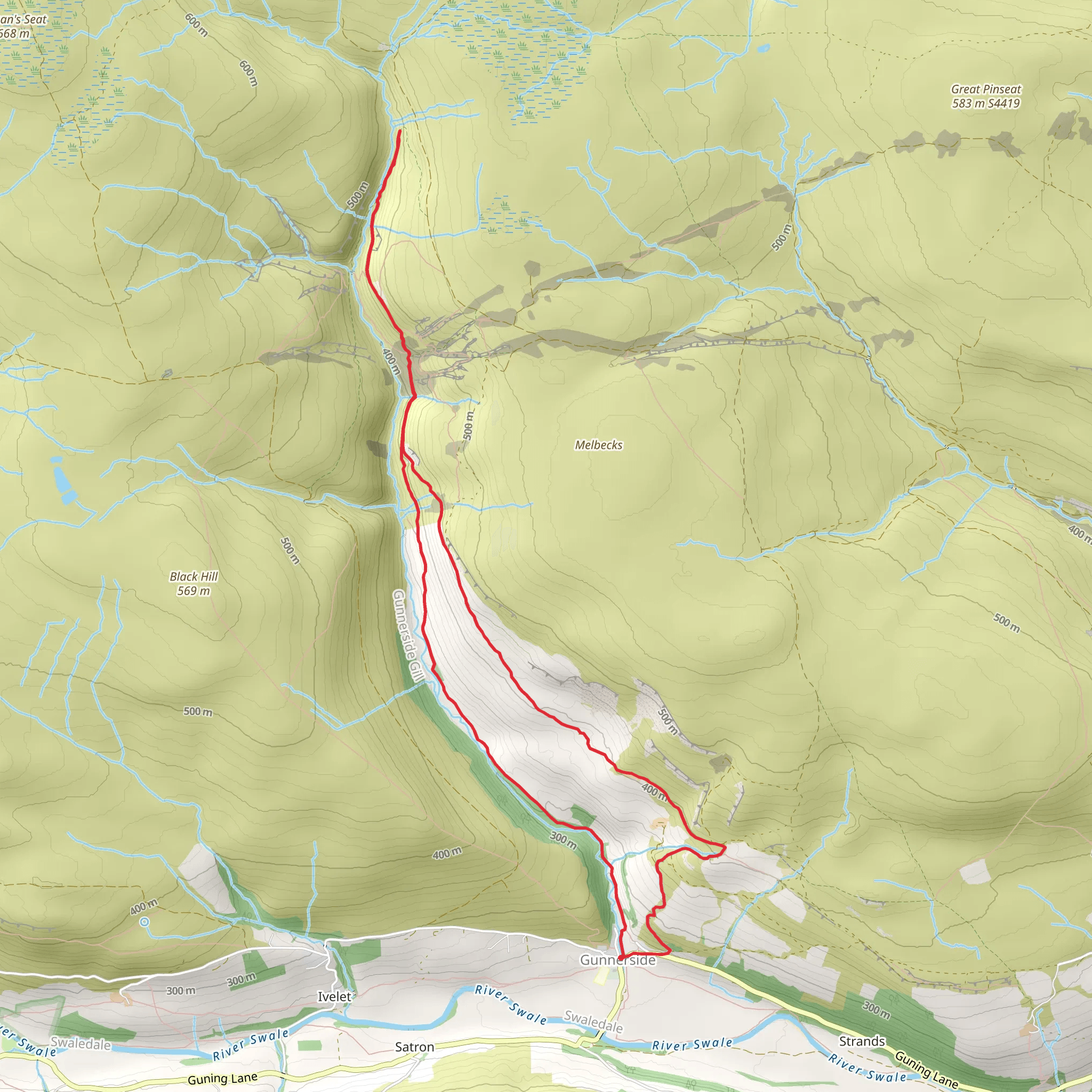 Blakethwaite Lead Mines and Birkbeck Wood Loop mobile static map