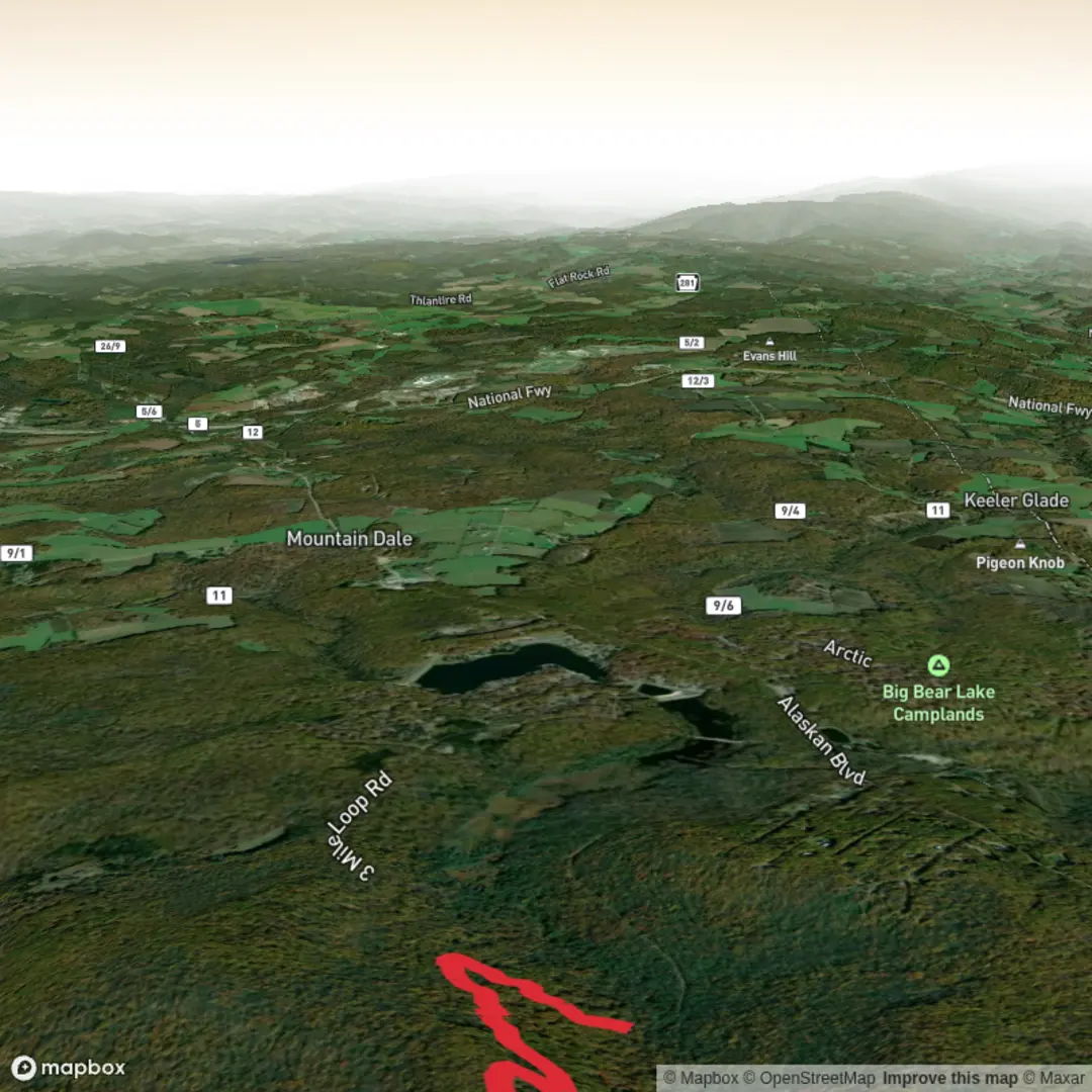 An image depicting the trail Gene's Trail and its surrounding area.