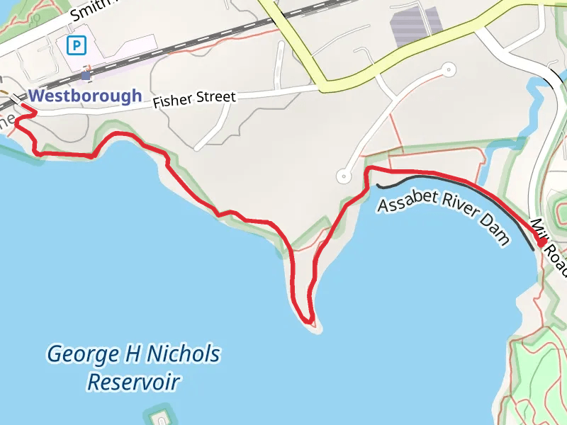 George H Nichols Reservoir via Charm Bracelet Trail